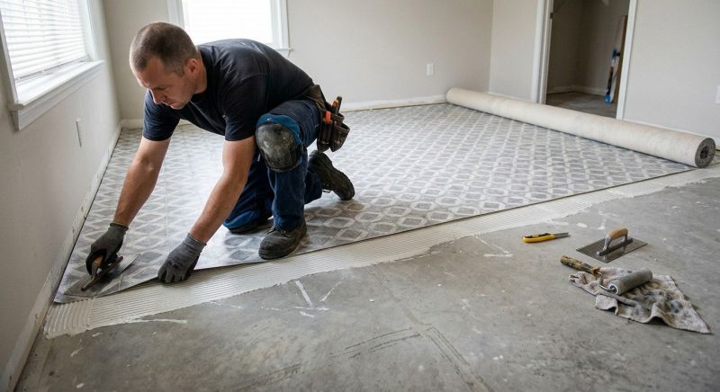 Sheet Linoleum Installation in Austin, TX