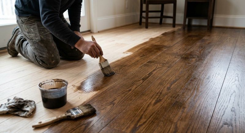 Maple Floor Staining in Kansas City, KS